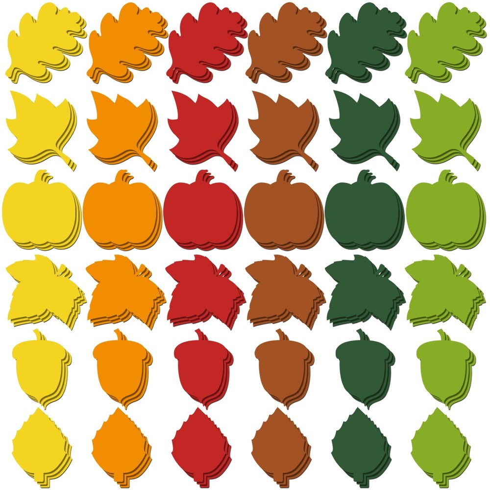 216 Pcs Fall Bulletin Board Decorations Leaves Pumpkin Acorns Paper Cut Outs