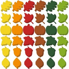 216 Pcs Fall Bulletin Board Decorations Leaves Pumpkin Acorns Paper Cut Outs