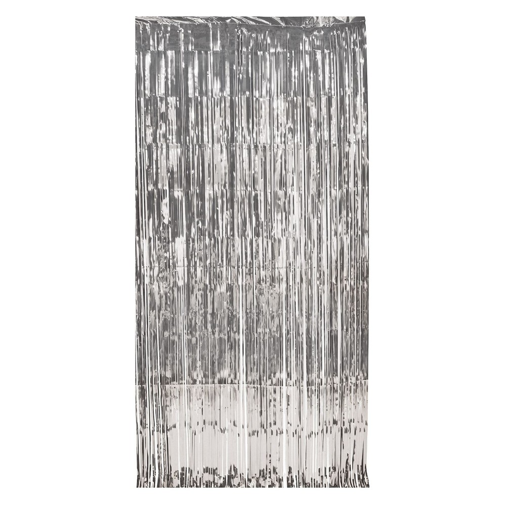 Beistle Silver 1-Ply Gleam N Curtain – General Occasion | Party Supply