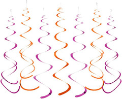 Black and Red Foil Swirl Hanging Decoration for Birthday Graduation Wedding New