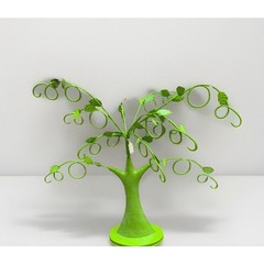 Lime Green Metal Tree Branches Display Money Gift Cards Ornaments Scrooge