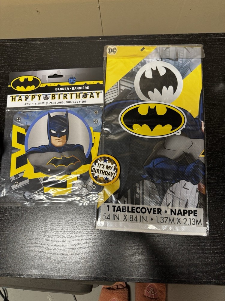 Batman Birthday Tablecloth And Birthday Banner!