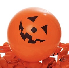 Halloween Party Decorations Pack Black Orange Balloons Banner Paper Pom Poms New