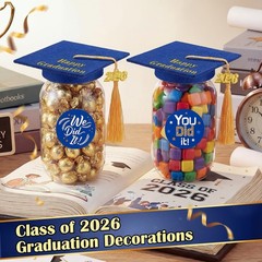 2026 Graduation Table Decorations – 12 Sets Centerpieces with LED Lights, Felt H
