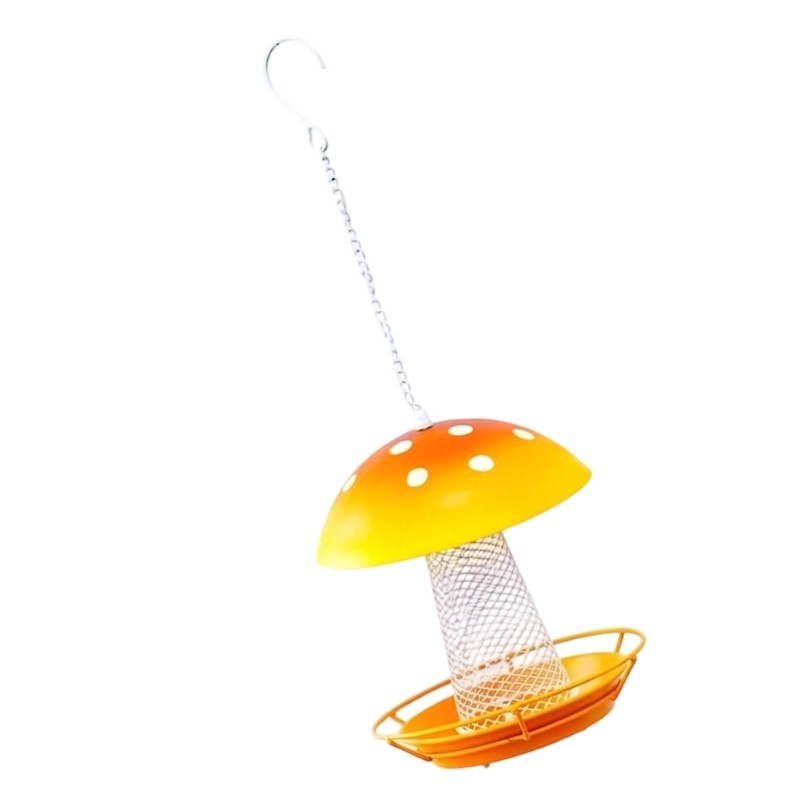 Mushroom Bird Feeder for Balcony Yard and Porch Hanging Use Display
