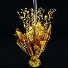 6 Set Gold Table Centerpiece Balloon Kit with Confetti Balloons for Parties & Ev