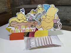 9pc Winnie the Pooh 3D centerpieces – double-sided honeycomb table toppers