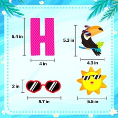 72 PCS Hello Summer Hawaiian Theme Cutouts Pool Beach Bulletin Board Decor