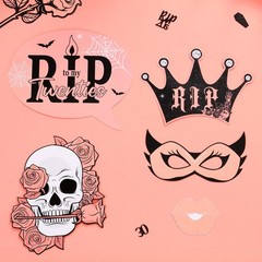 Death To My 20s 30th Birthday Photo Booth Props Rip Twenties Black Gold 24 PCS