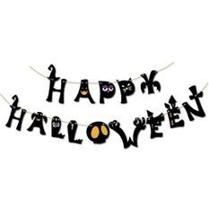 Halloween Balloons Banner Kit 44Pcs Large Type Happy Halloween Party Decorations
