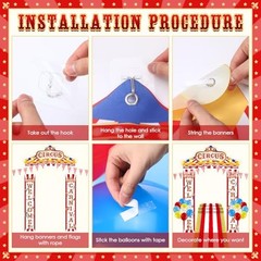 25 Pcs Carnival Party Decorations Tent Decorations Welcome Carnival Circus