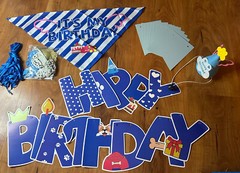 Pet Dog Birthday Party Decorations Banner Bandana Hat Balloons