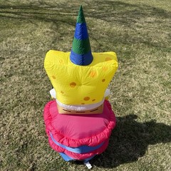 Gemmy SpongeBob SquarePants 4 Foot Air Blown Happy Birthday Indoor/Outdoor Works