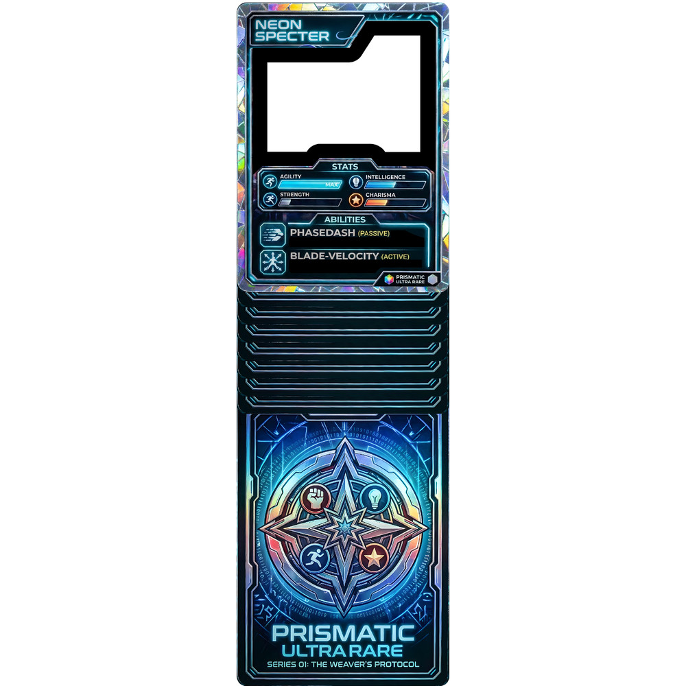 SS11370 Agility Maxed RPG Trading Card Stats Collectible Holographic Stand In Ca