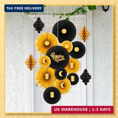 Epakh 29 Pcs Eid al Adha Decorations for Home Eid al Adha Hanging Paper Lantern