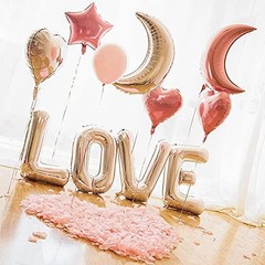 16 Inch Silver Letter Balloons Mylar Foil Alphabet Letter A-Z Balloons Set fo…