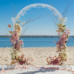 Decorative Wedding Arch Flower Pattern Heavy Metal for Bridal Party Prom Stand