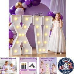 Glowing 4ft Foam Marquee XV – Perfect for Birthdays and Special Events