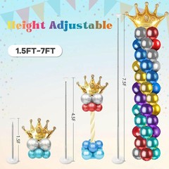 Balloon Column Stand for Floor Set of 2, Adjustable Balloon Arch Stand Balloon T