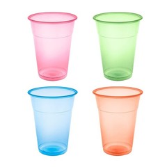 Party Essentials Soft Plastic 12-Ounce Party Cups/ Tumblers, Assorted Neon, 8…