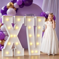 Glowing 4ft Foam Marquee XV – Perfect for Birthdays and Special Events