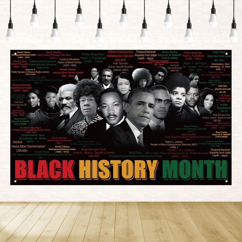 Black History Month Decorations Juneteenth Banner Pan African American Black His