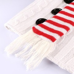 Christmas Tree Collar 30 Inch Snowman Scarf Buttons Tree Skirt Ring Base