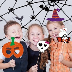 Halloween Photo Booth Props Kit Halloween Party Decorations Pack Of 38