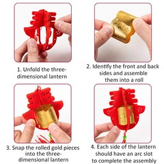 5Pcs Pendants Year Spring Festival Red Pendant Decorations Hanging Ornaments