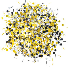 Black Gold Party Table Confetti – Wedding Anniversary Bachelorette Graduation Pa