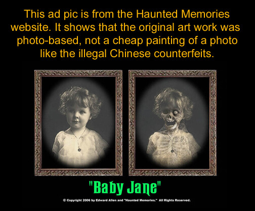 REAL Haunted Memories «BABY JANE» 8×10 Portrait ~Beware of Framed Chinese Fakes!