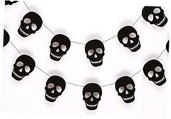 Seyal Black Skull Garland – Birthday Decorations,Party Decorations,Party