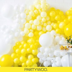 PartyWoo Yellow Balloons 123pcs Different Sizes of 18 12 10 5 Inch Matte Yell…