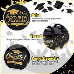 30 Graduation Cap Gift Boxes with Tassel for Class of 2026 Party Favors