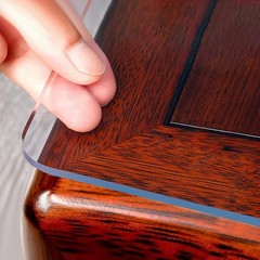 OstepDecor Clear Table Protector 24×24 Inch 2mm Thick Plastic Waterproof PVC Des