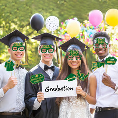 Graduation Photo Booth Props, 21Pcs Graduations Picture Props 2026 for Photoshoo