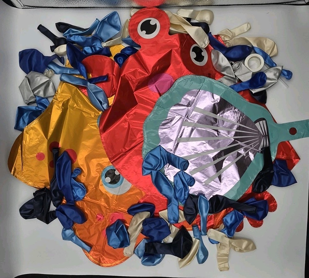 Under the Sea Party Decorations Set 56×39 Banner Mylar Balloons NEW