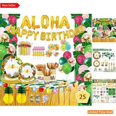 Vibrant Hawaiian Party Essentials – 323-Piece Decorations for ALOHA Celebrations