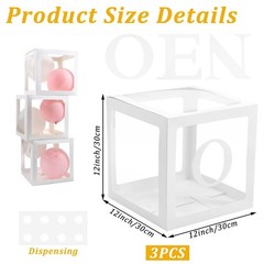 «First Birthday Balloon Box with 24 Latex Balloons for Gender Reveal Decor»