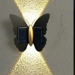 Butterfly Design Solar Wall Light IP65 Waterproof for Indoor Outdoor Use