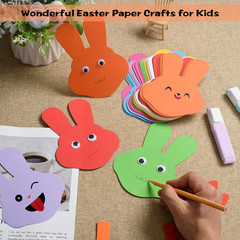 72Pcs Bunny Rabbit Cutouts Paper Bunnies 6 Inch Bunny Shaped Card Cut Outs Large