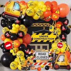102pcs Construction Birthday Party Decorations Balloon Garland Arch Kit