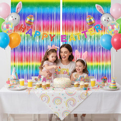 Tinsel Foil Curtains – 2 Pack Colorful Party Streamers Fringe Backdrop for Gradu