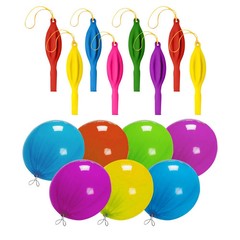 12Pcs Punch Balloons, 18 Inches Punching Balloons, Assorted Color Neon Punch Ba