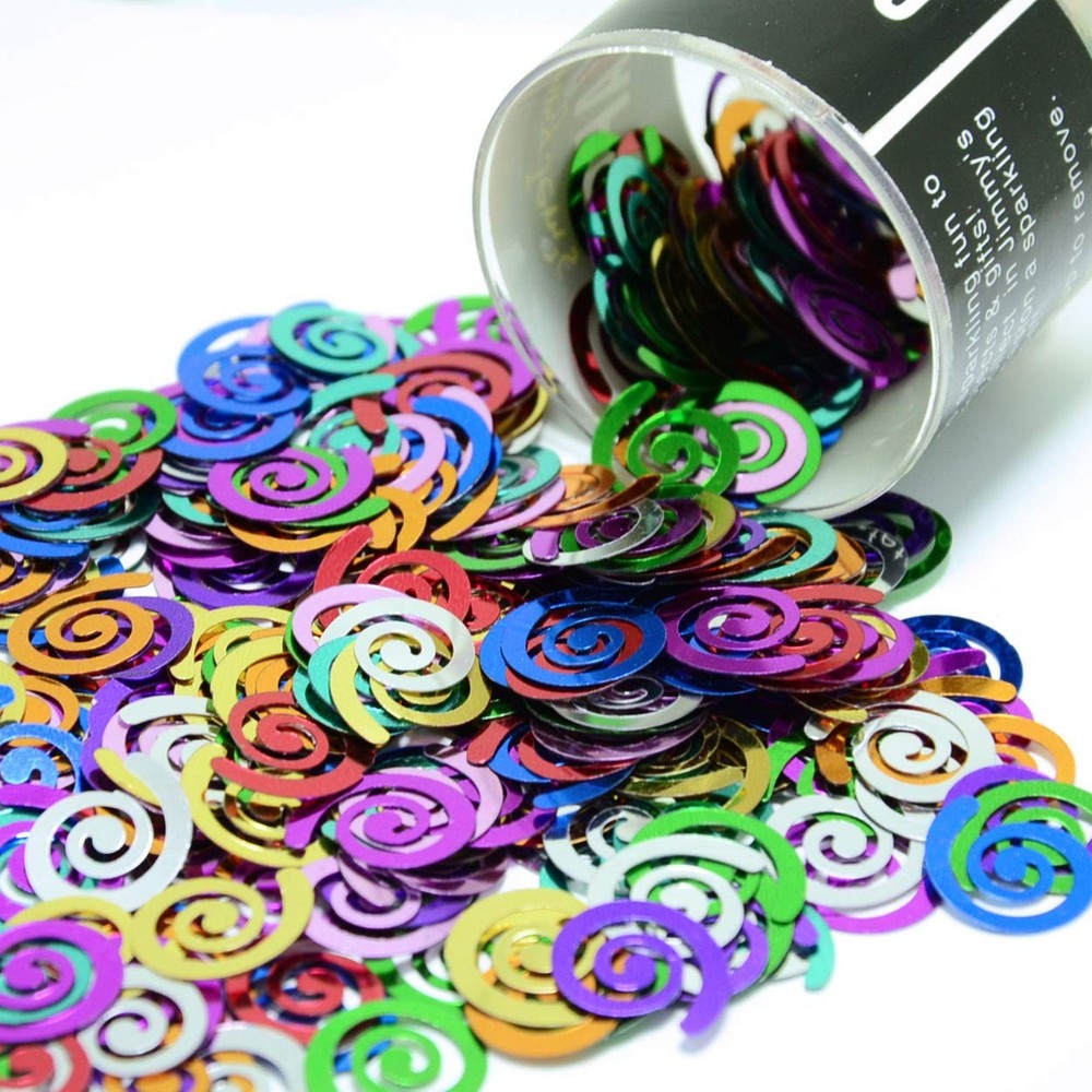 Multicolor Curly Q Confetti Party Table Scatter Retail Pack #9542 QS0 1 Pack