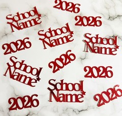 25 x Pieces Personalised Prom Decor, Table Scatter, Prom 2026, School Name
