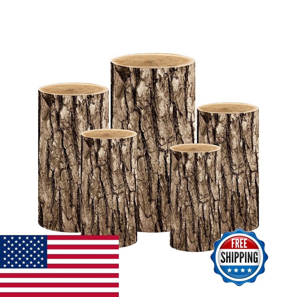Afoloa 1Set Spandex Pillar Covers For Metal Cylinder – 5 Pieces