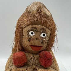 Carved Coconut Maraca Hawaii Tiki Bar Luau Novelty Authentic 9″