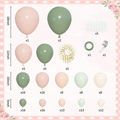 Pink and Sage Green Balloons Arch Kit, Baby in Bloom Baby Shower Decorations …