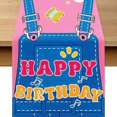 Girls Happy Birthday Party Table Runner English Teacher Birthday Party Decor Car